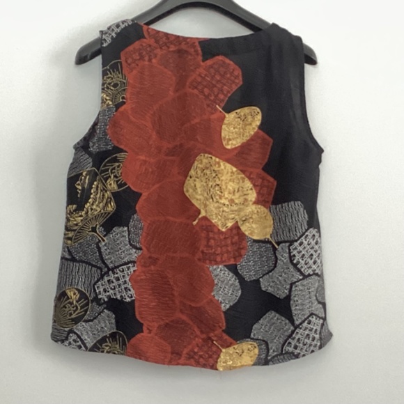 Citron Silk Floral Print Cami Tank - Petite Small - Picture 4 of 10